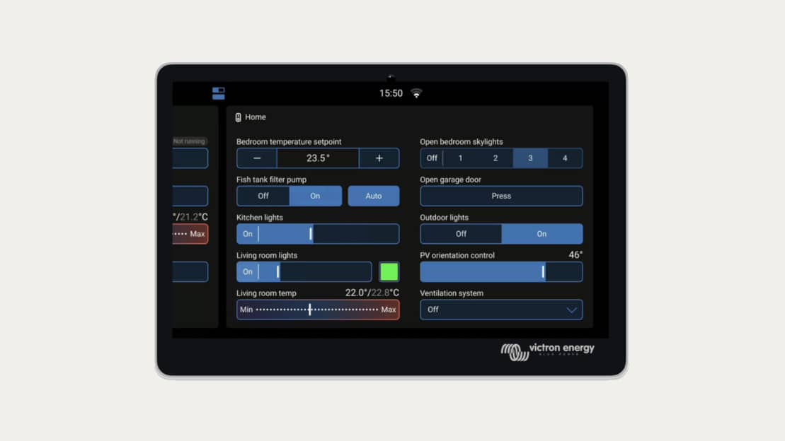 Venus OS v3.70 GX kapcsolópanel