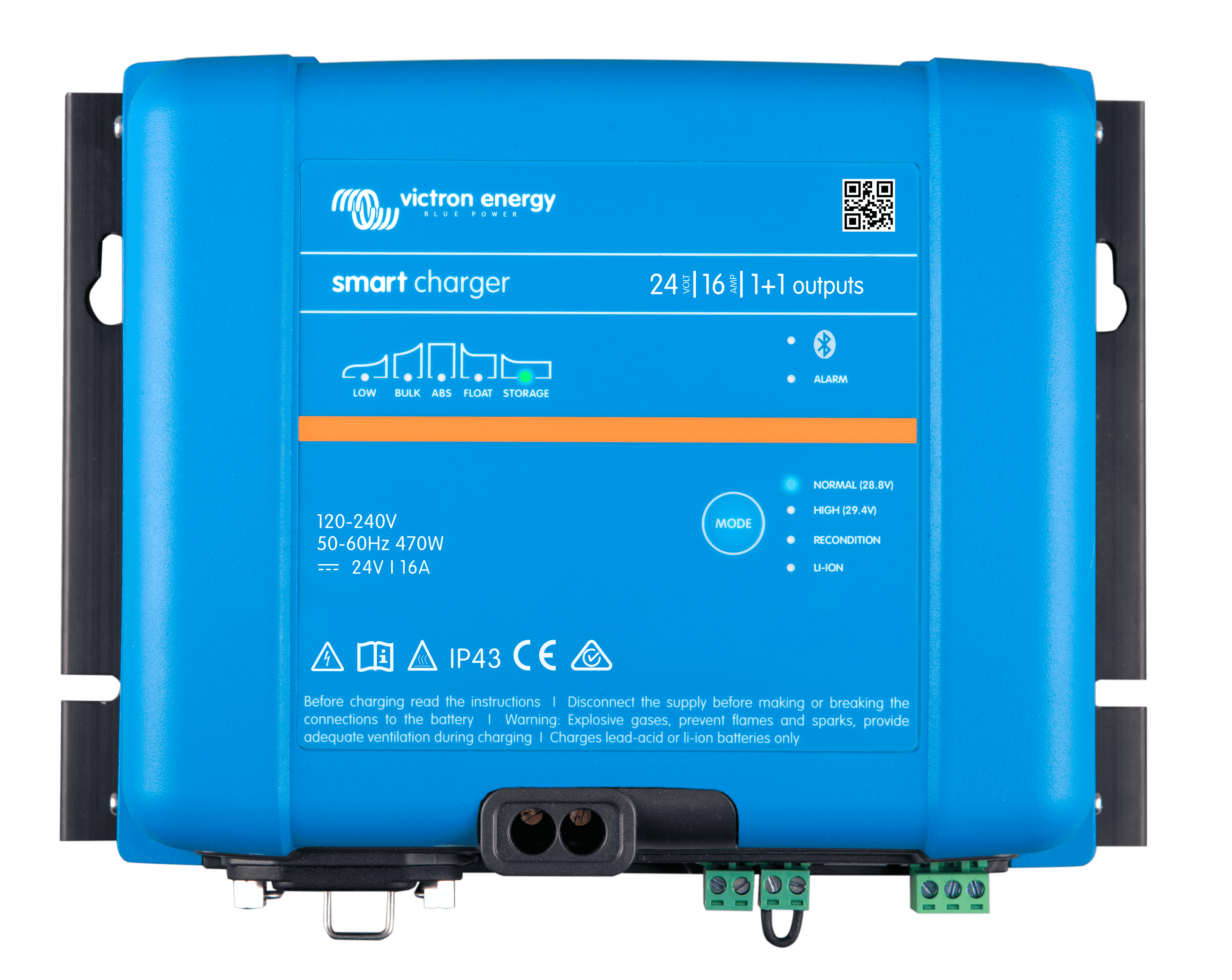 Smart IP43 Charger 24V 16A 1+1 outputs (top) thumbnail
