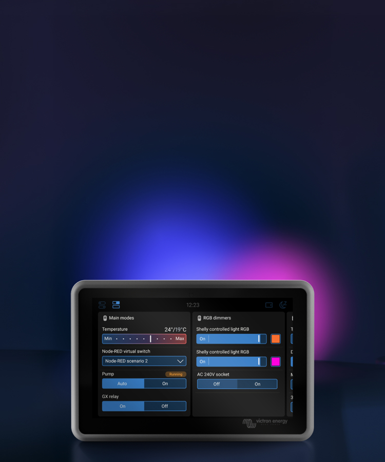 Venus OS  kapcsolópanel