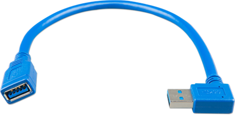 USB hosszabbító kábel egyik oldalon derékszögű kialakítással